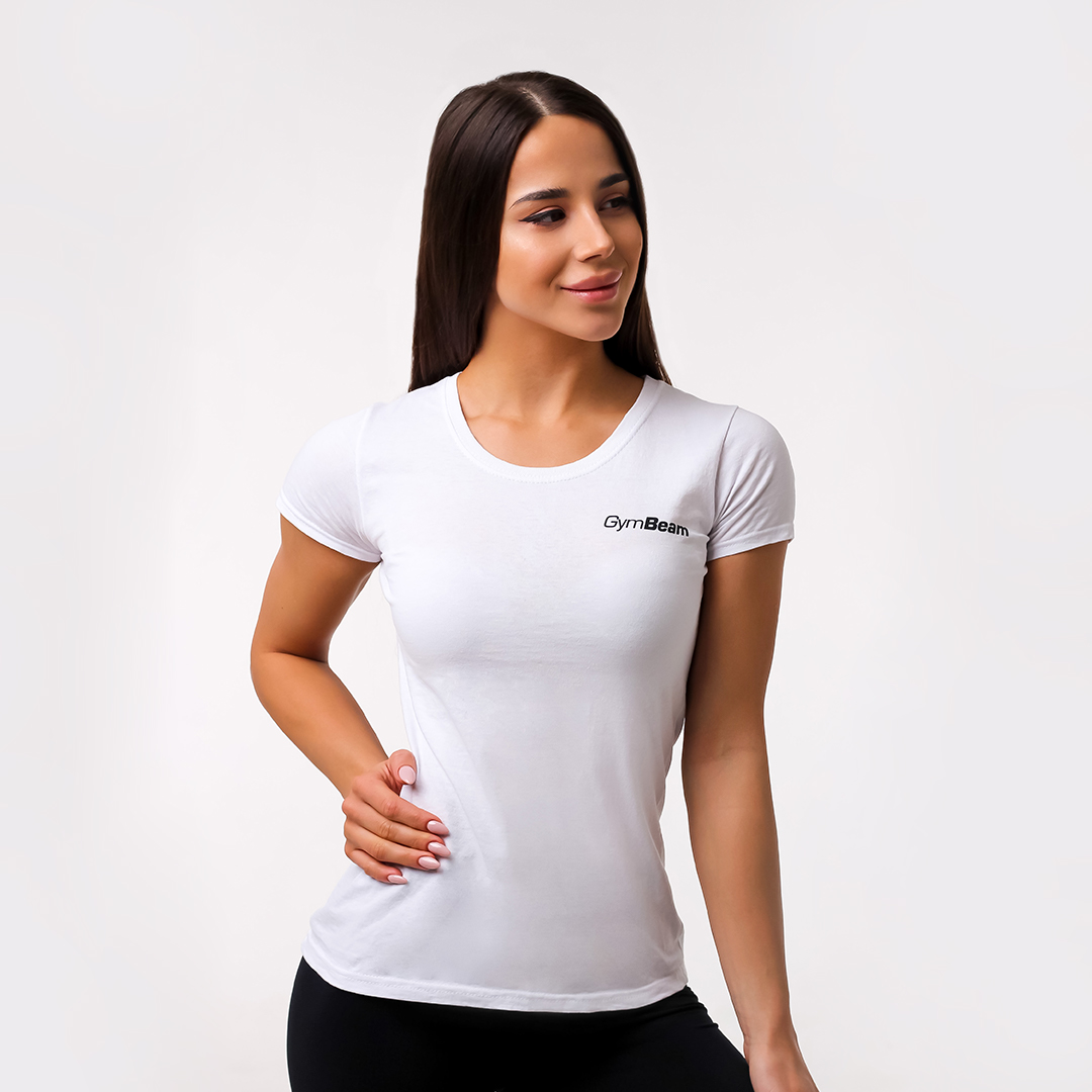 Dámské tričko Basic White - GymBeam bílá XL