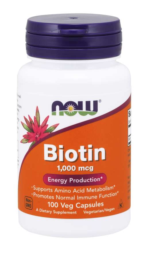 Biotin 1000 mcg - NOW Foods  100 kaps.