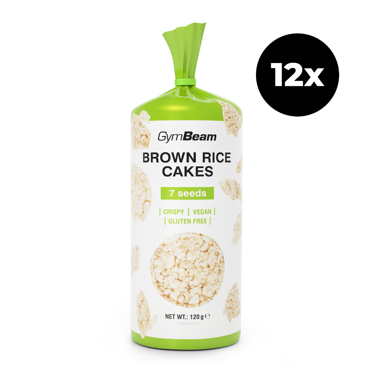 Brown rice cakes - GymBeam 7 seeds 12 x 120 g