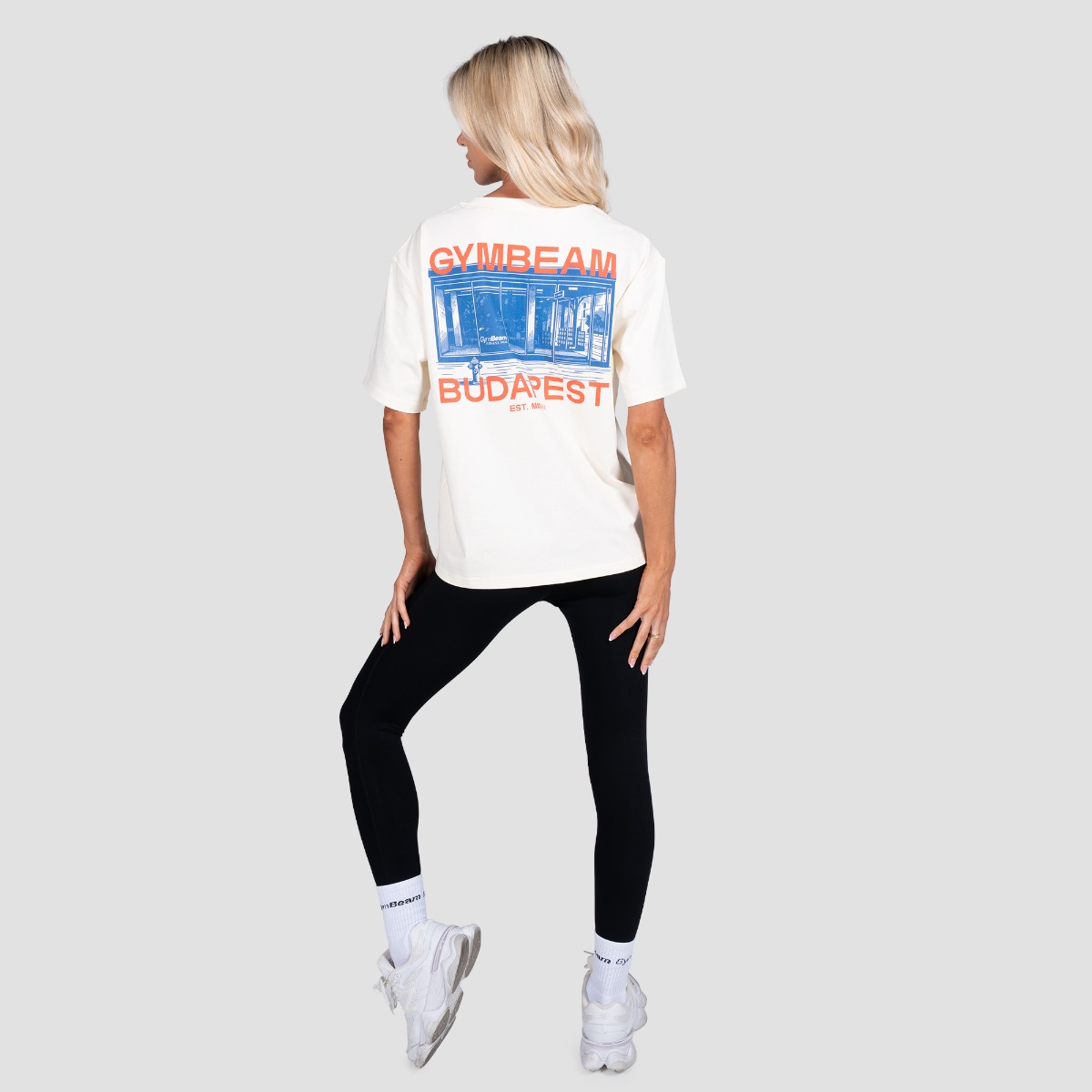 GymBeam Tričko Budapest Cream (obrázek 11)