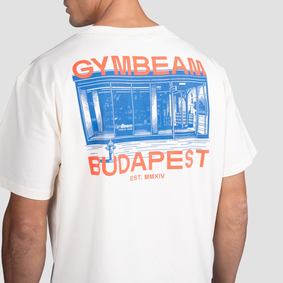 GymBeam Tričko Budapest Cream (obrázek 5)