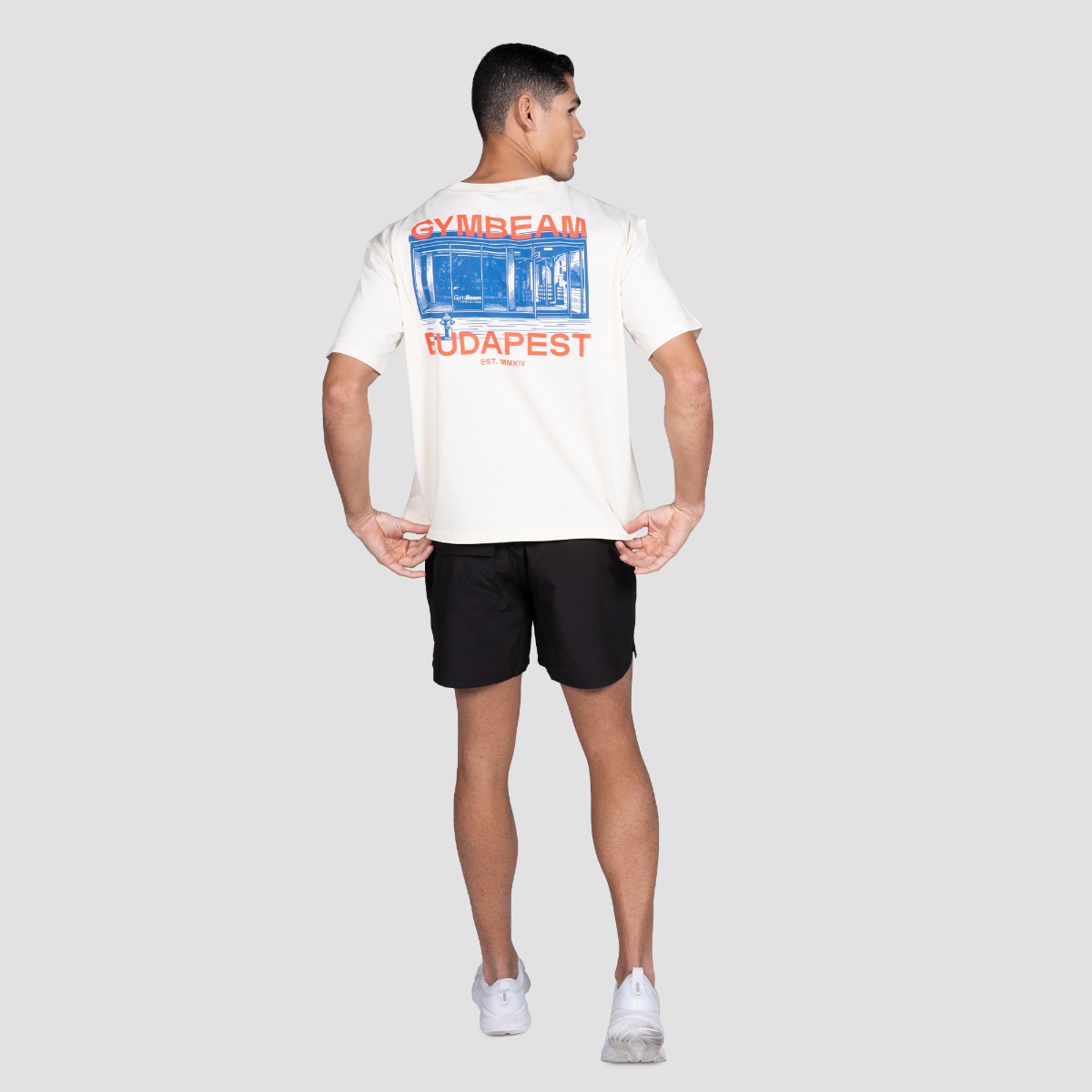 GymBeam Tričko Budapest Cream (obrázek 7)