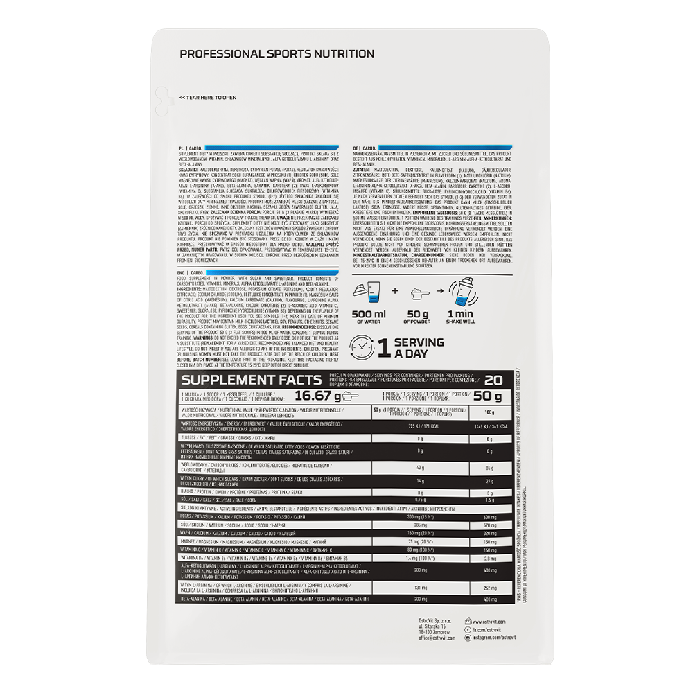 Carbo - OstroVit violetpomeranč 1000 g