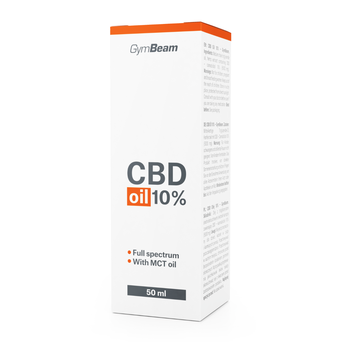 CBD olej 10% 50 ml - GymBeam
