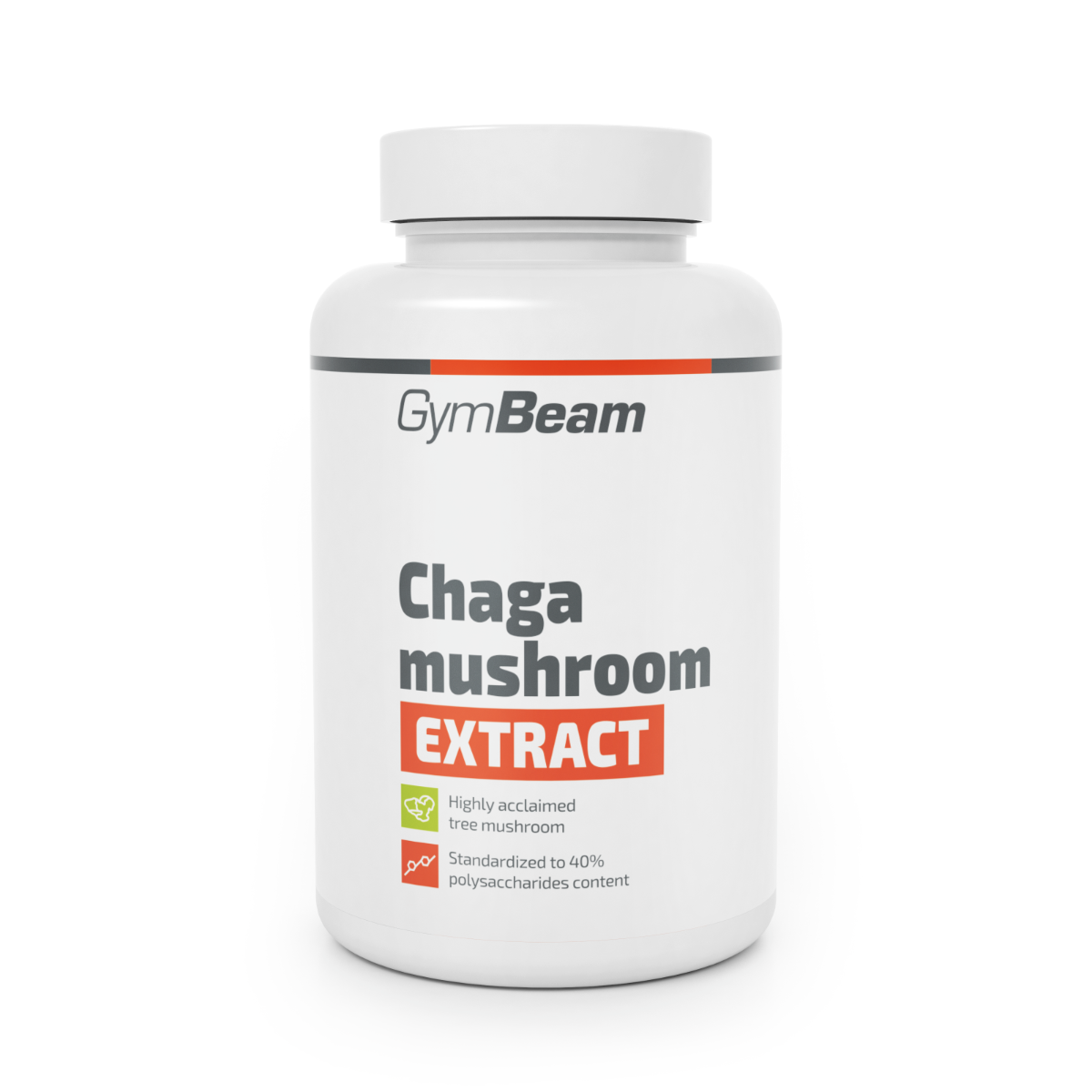 Extrakt z houby Chaga (rezavec šikmý) - GymBeam  90 kaps.