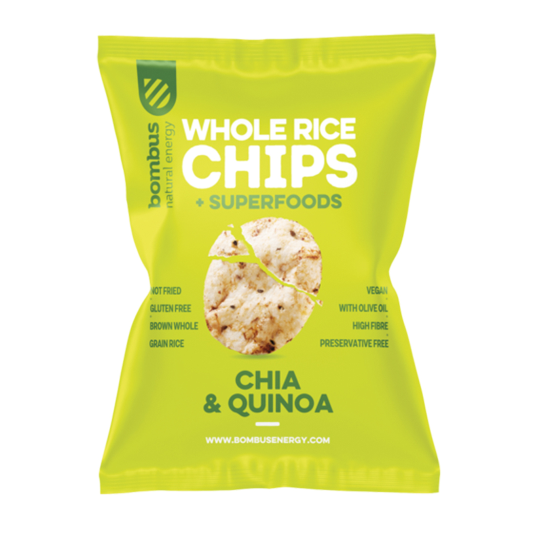 Rýžové čipsy Chia a Quinoa - Bombus  60 g