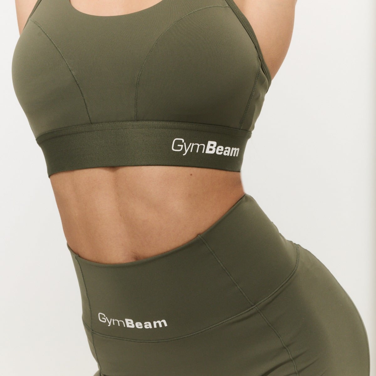 Sportovní podprsenka Combat Olive Grey - GymBeam šedá L