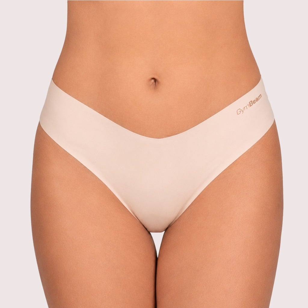 Bezešvé kalhotky Comfy 3Pack Béžové - GymBeam