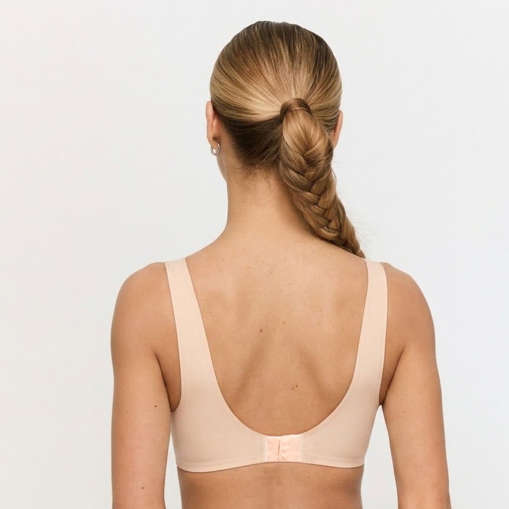 Bezešvá podprsenka Comfy Beige - GymBeam