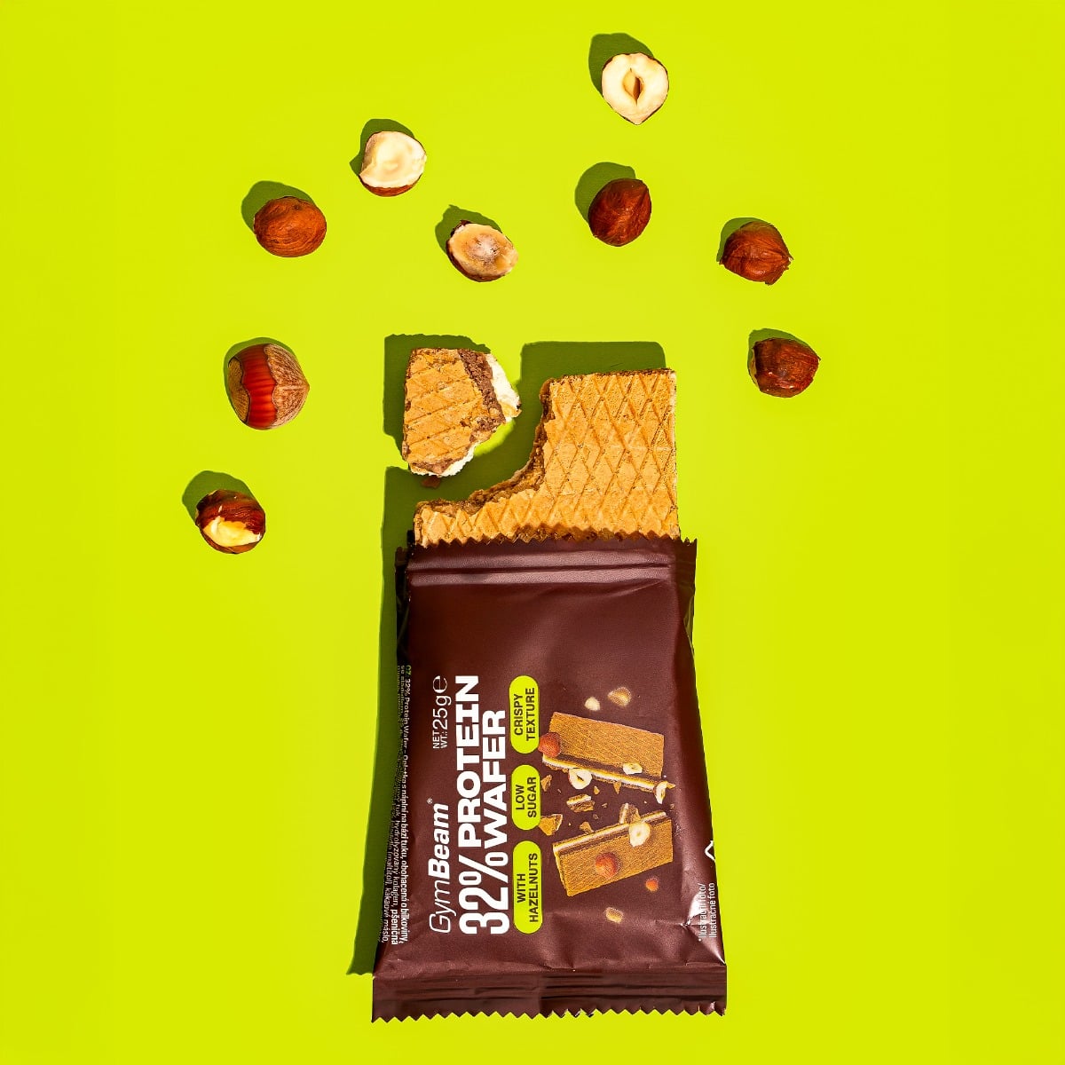 GymBeam 32% Protein Wafer - Hmotnost: 0,4 kg · záber 6