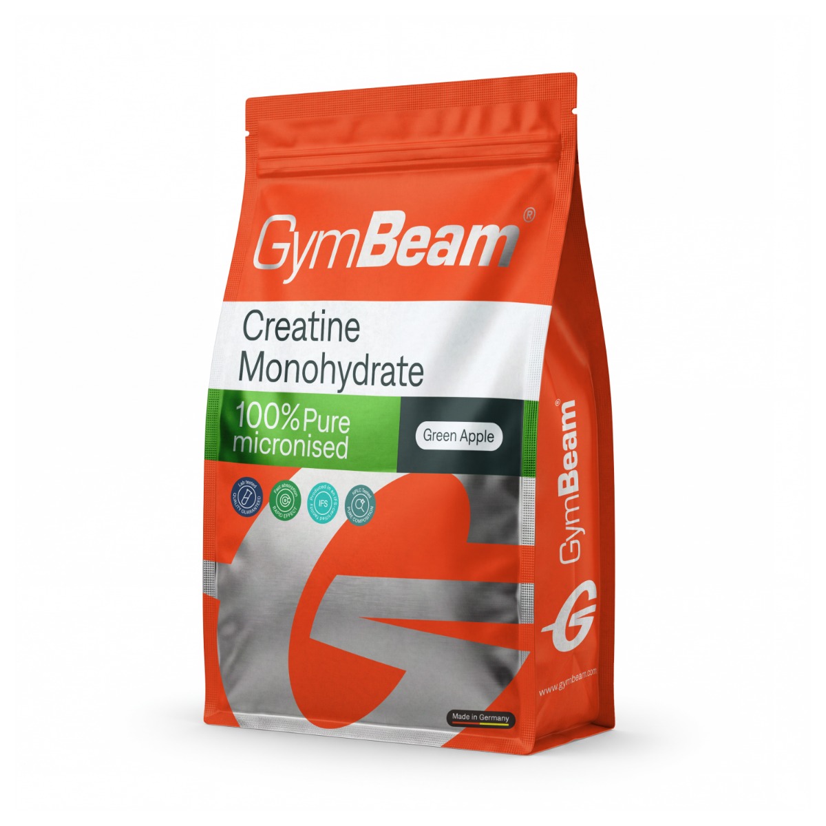 100 % Kreatin monohydrát - GymBeam zelené jablko