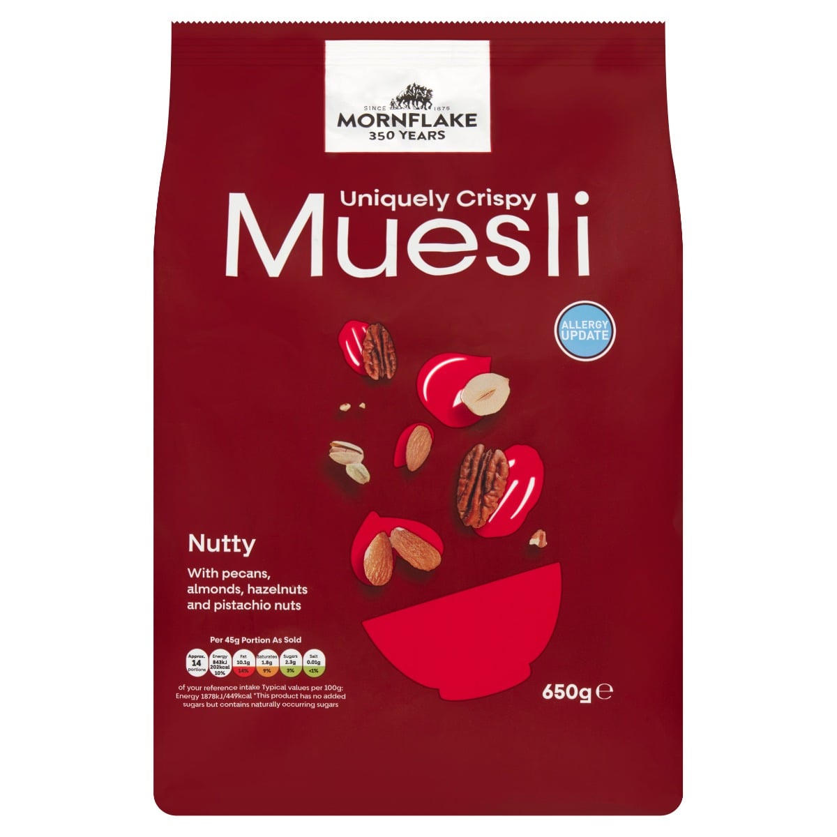Chrumkavé Müsli Nutty 650 g - Mornflake