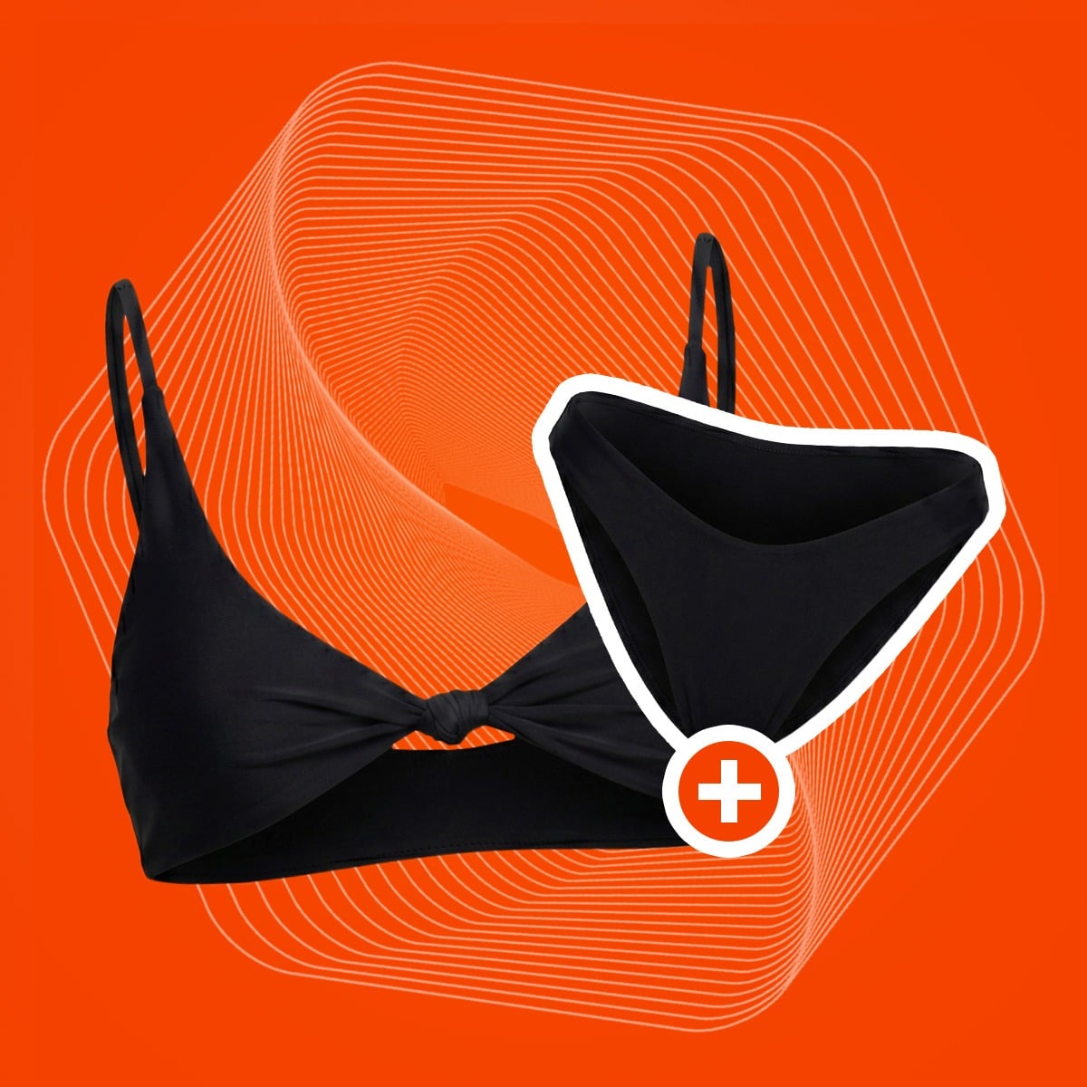 Vrchní díl plavek CURACAO Black - GymBeam + dárek