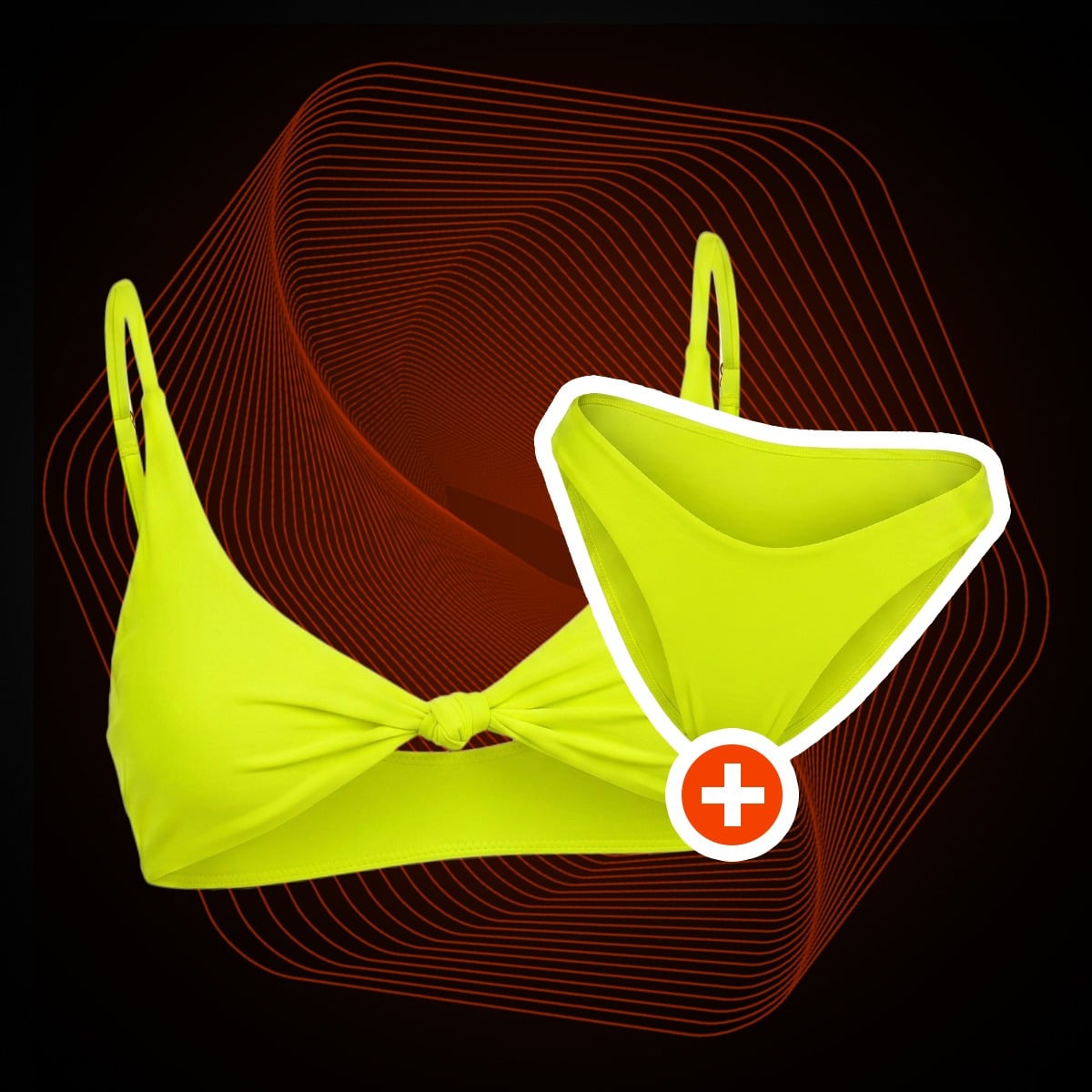 Vrchní díl plavek CURACAO Lime - GymBeam + dárek