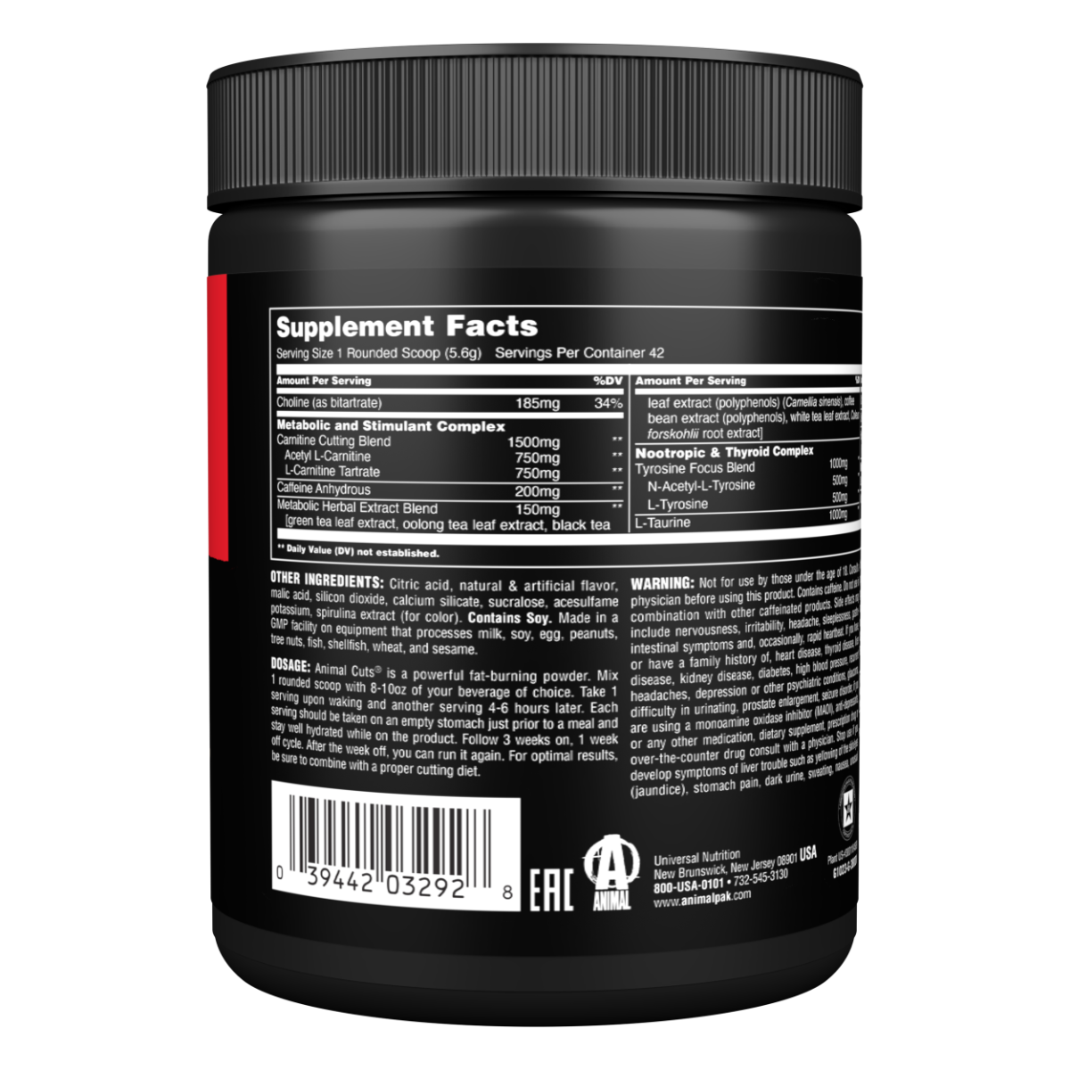 Universal Nutrition Animal Cuts Powder (obrázek 3)
