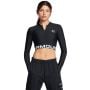 Dámský top HeatGear Rib 1/4 Zip LS Black - Under Armour M