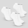 Ponožky Ankle Socks 3Pack White - GymBeam M