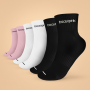 Ponožky Midhigh 3Pack White Black Pink - BeastPink M