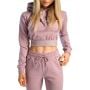 Dámská mikina Essential Cropped Hoodie Mauve - STRIX M