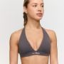 Sportovní podprsenka Halter Fierce Grey - GymBeam XL