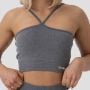 Sportovní podprsenka Halter FLO Grey - GymBeam L
