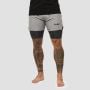 Men‘s 2in1 Shorts Iron Smoke - GymBeam XXL