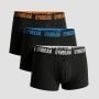 Pánské boxerky FIT Trunks 3Pack Black - GymBeam XXXL