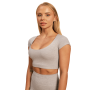 Dámské triko Cropped Sense Grey - BeastPink S