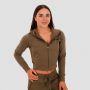 Dámská mikina Zip-up TRN olive - GymBeam S