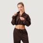 Women‘s NEO Zip-Up Sweatshirt Mocha - GymBeam XL