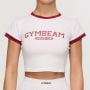 Dámské tričko Varsity bílé - GymBeam XL