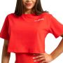 Dámské tričko Cropped Limitless Hot Red - GymBeam L