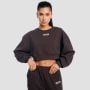 Dámská mikina Cropped Aura Tee Brown - GymBeam S