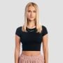 Dámské tričko Cropped Aura Black - GymBeam S