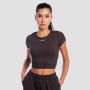 Dámské tričko Cropped Aura Tee Brown - GymBeam M