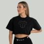 Dámské tričko CropTop Washed Black - STRIX M
