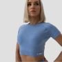 Dámské tričko FLO Crop Top Blue - GymBeam L