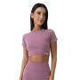 Dámské tričko FLO Crop Top Violet - GymBeam XL