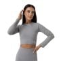 Dámské tričko FLO Ribbed Crop Top Grey - GymBeam S
