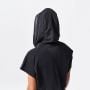 Dámské tričko Vented Crop Hoodie Black - SQUATWOLF L