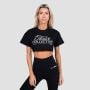 Dámské cropped tričko Thrive Black - GymBeam S