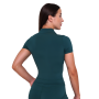 Dámské triko Cropped Ignite Dark Green - GymBeam L