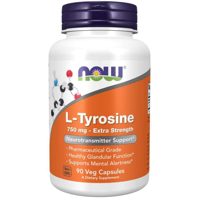 L-tyrosin Extra Silný 750 mg - NOW Foods  90 kaps.