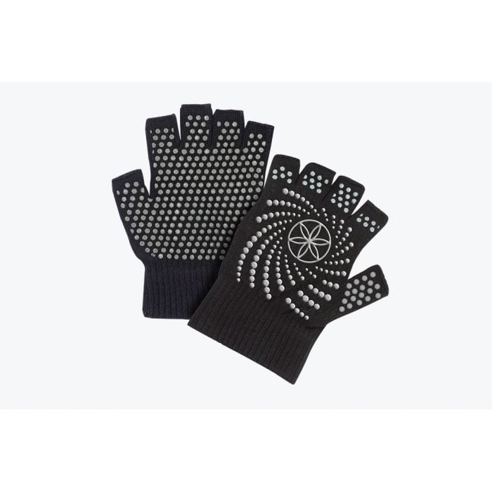 Rukavice na jógu Grippy Yoga Gloves Black - GAIAM černá