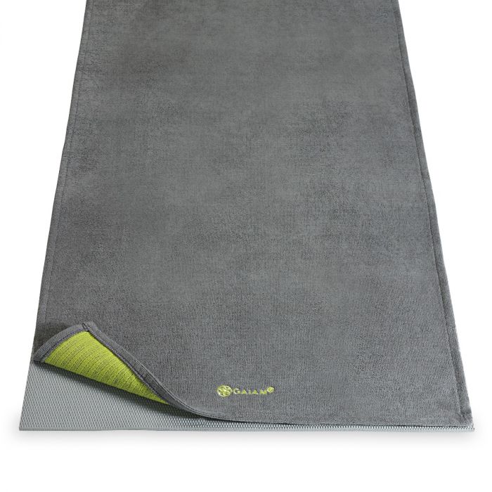 Protiskluzový ručník Yoga Mat Towel Grippy Grey - GAIAM šedá