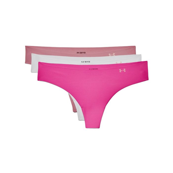 Levně Dámské kalhotky PS Thong 3-Pack Pink XS - Under Armour