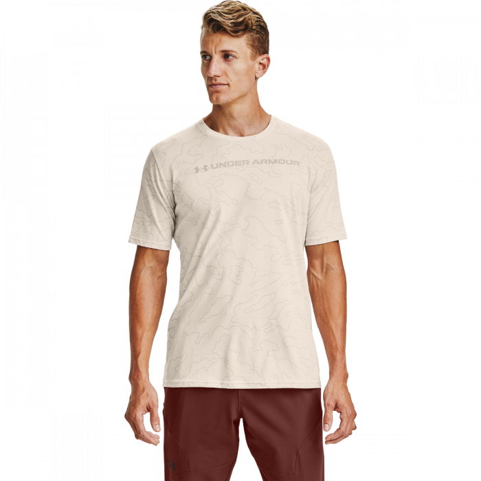 T-shirt All Over Wordmark Brown - Under Armour