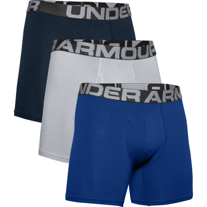 Levně Boxerky UA Charged Cotton 6in 3 Pack Blue L - Under Armour