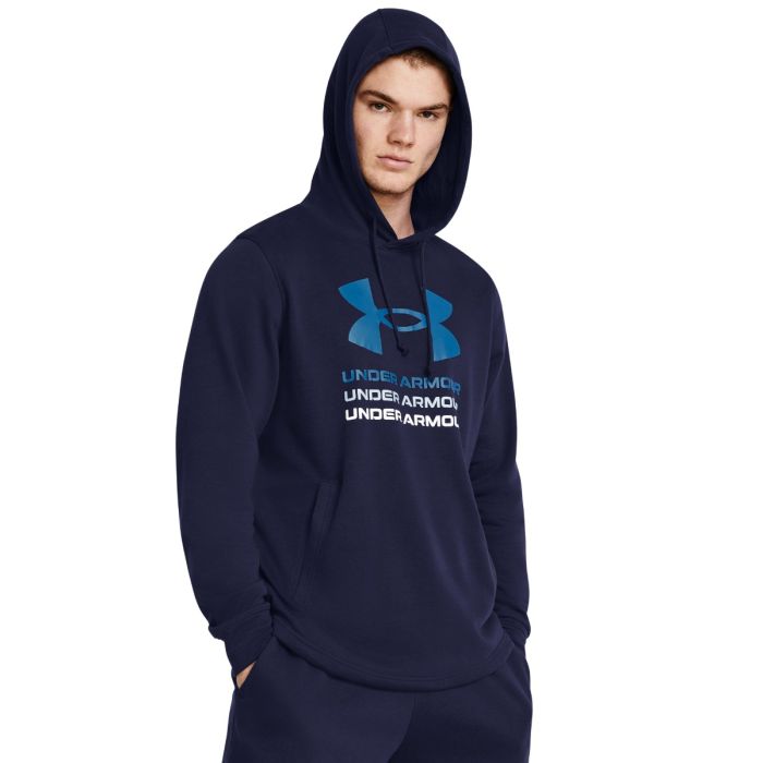 Men‘s hoodie Rival Terry Graphic Hood Blue - Under Armour