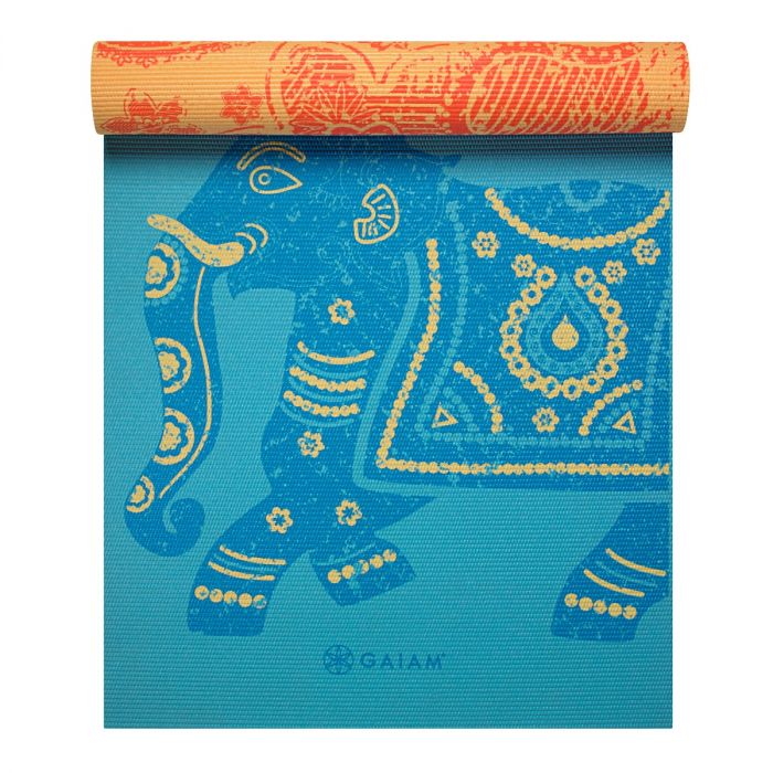 Podložka na cvičení Yoga Mat Elephant - GAIAM modrá - oranžová